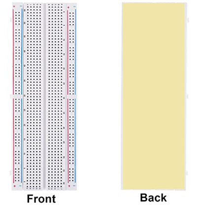 1Pcs 830 Tie Points + 1 Pcs 400 Tie Points Solderless Breadboard + 1 Mini Breadboard 170 Points + 65 Pcs Flexible Breadboard Jumper Wires for Arduino and Proto Shield Electrical Connections Block