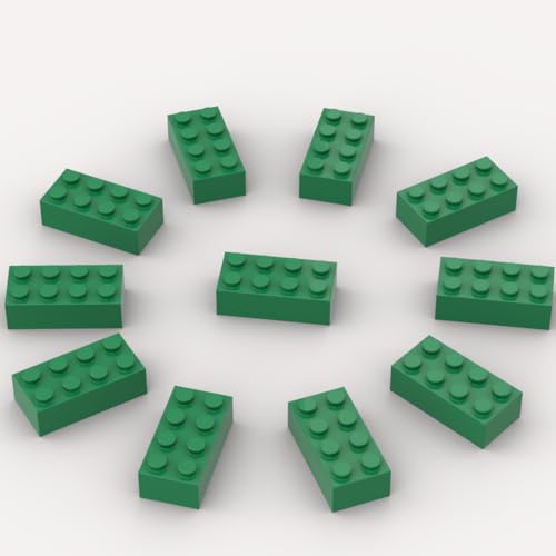 500 Piece Bulk Green Bricks, 2x4 Building Bricks, Compatible with Lego: Green Bricks - color: 2x4 Brick Green