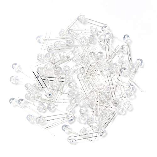 CHANZON 100 pcs 5mm Green Straw Hat LED Diode Lights (DC 3V 20mA) - color: C) Green (100pcs)