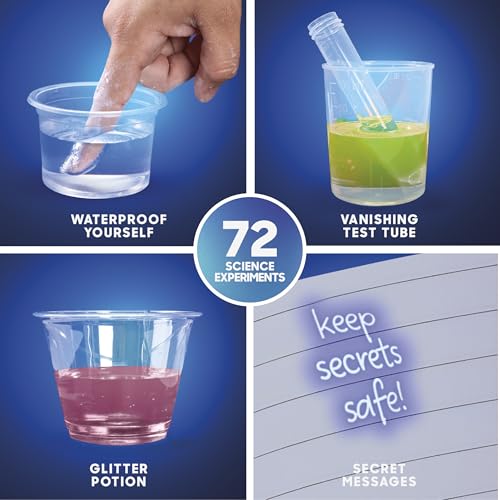 Discovery™ Magic Science Lab – 72 STEM Experiments for Kids| Reactions, Illusions, Crystals, Slime & Light Tricks| DIY Chemistry Project Kit| Educational Learning Toy| Physics Activity Set Ages 8+