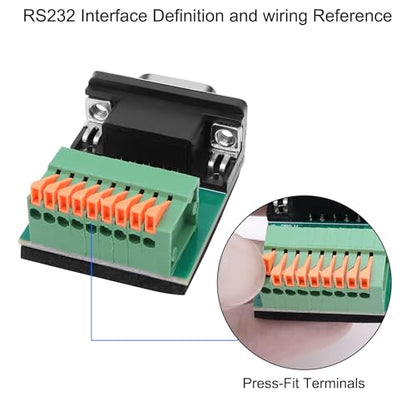 XMSJSIY DB9 Solderless Adapter RS232 D-SUB Serial to 9-pin Port (DB9 Male) - style: DB9 Male