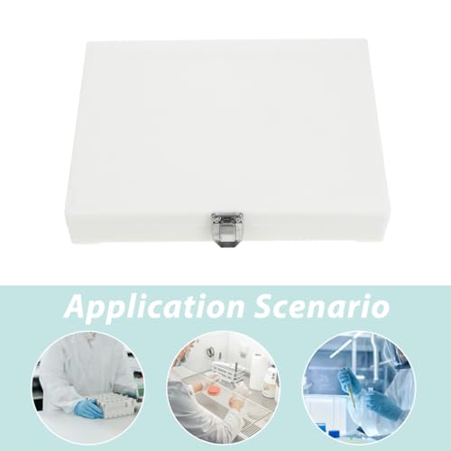 Luxshiny Microscope 100- Storage Organizer for Pathology Slides Laboratory Holder with Lock Buckle Portable Specimen Box for Microscope Storage