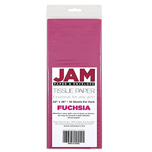 JAM PAPER Tissue Paper - Fuchsia - 10 Sheets/Pack - color: Fuchsia Pink, size: 10 Count (Pack of 1)