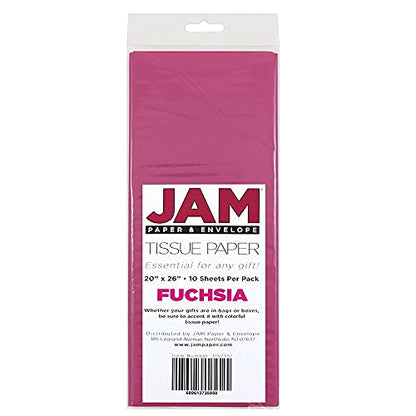 JAM PAPER Tissue Paper - Fuchsia - 10 Sheets/Pack - color: Fuchsia Pink, size: 10 Count (Pack of 1)