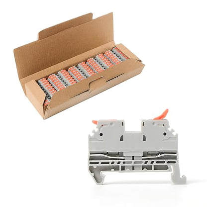 50Pcs KV2.5 Terminal Blocks, 28-12 AWG - color: Grey, size: 50 Pcs