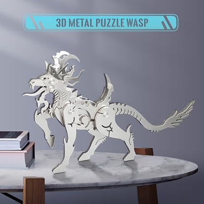 FILASLFT 3D Metal Puzzles for Adults,Mechanical Model Kit Baize - color: A8-baize-silvery