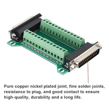 2PCS RS232 DB25 Female and Male Connector in One Breakout Board - style: DB25