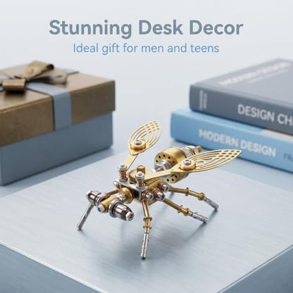 Steampunk Drosophila Insect 3D Metal Puzzle Model Mechanical Kits 2-3 Hours to Build DIY Assembly for Men Ideal for Gifts and Decorations (Drosophila melanogaster) - style: Drosophila melanogaster