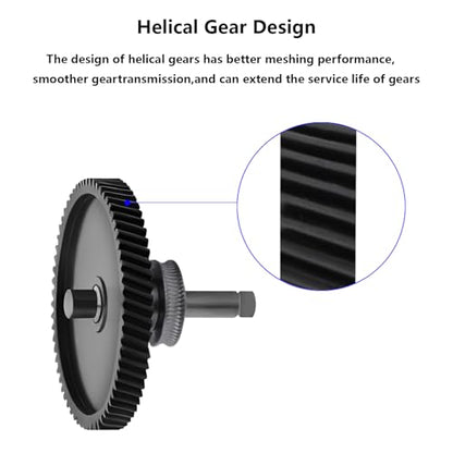 Upgrade Hardened Steel Extruder Gear Assembly Kit for Bambu Lab A1, Aluminum Alloy Handle Helical Gear Integrated Shaft Design DLC Coating Extruder Gear for A1, A1 Mini 3D Printer - style: for A1