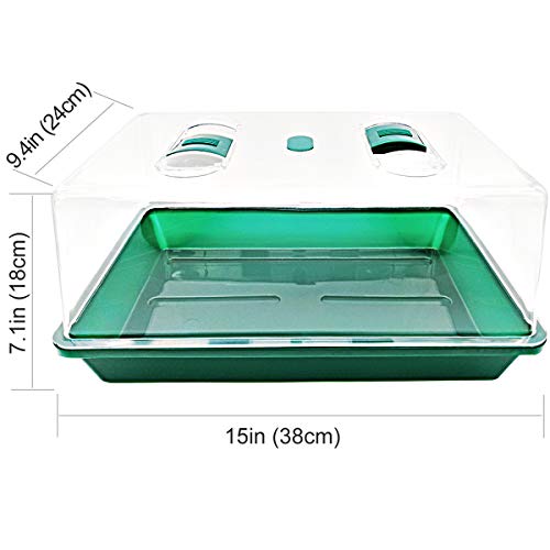 Propagator Tray with Vented Dome, Thick Mini Greenhouse for Seedlings
