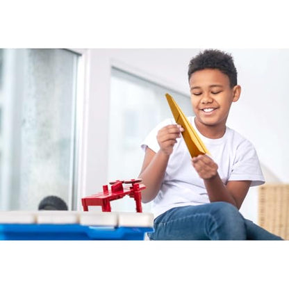 4M Electric Paper Airplane Launcher for Teens & Adults – STEM Building Kit with Dual Motors, Adjustable Launch Angles, High-Speed DIY Science Experiment Kit