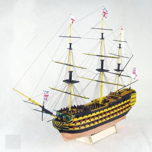 Avtytsda 1/200 Scale DIY Hobby Wooden Ship Science Equipmen Assembly Model Boat Kits Sailing Boat Kit Ship Craft Laser-Cut Model Kits to Build - size: 1/200