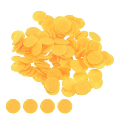 HARFINGTON 200pcs Round Felt Circles, 10mm 3/8" Pre Cut Felt Craft Pads Non-Woven Mini Felt Fabric Circles for DIY Sewing Handcraft Cut Projects Craft Finishing, Yellow - color: Yellow, size: 10mm