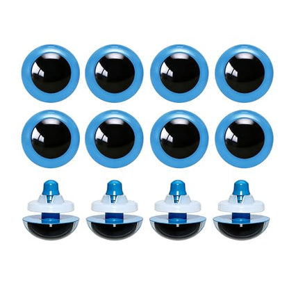 BESTCYC 60pcs 24mm Blue Plastic Safety Eyes Craft Eyes with Washers for Amigurumi Dolls Plush Animals DIY Craft Lovers Doll Makers Crochet Craft Supplies - color: Blue, size: 24mm