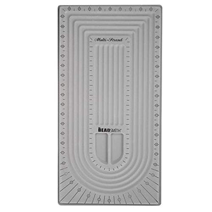The Beadsmith Bead Board, Grey Flocked - size: 40" - 5 Channel