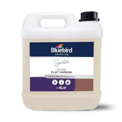 Bluebird Signature Air Dry Clay Glaze - Air Dry and Polymer Clay Varnish, Prevents Cracking and Scratches (135.2 Fl Oz) - size: 135.2 Fl Oz