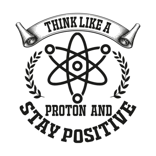 SEC Apparel Science Iron On Patches Decals Transfers Applique Letters for t Shirts Fabric Clothing | Vol 1.5 (Think-Like-a-Proton-and-) - style: Think-like-a-proton-and-