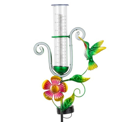 Stargarden Rain Gauge Outdoor, Hummingbird Solar Rain Gauge - color: Hummingbird-D