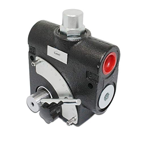 Summit Hydraulics Hydraulic Adjustable Variable Flow Control Valve w/Relief, 0-30 GPM, 3/4” NPT Port Size - size: 3/4" NPT Port, style: Relief