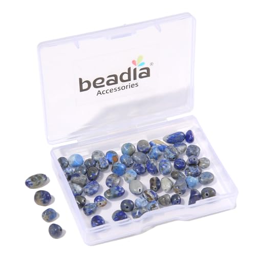 BEADIA Natural Irregular Freeform Lapis Lazuli Stone Beads for DIY Jewelry Making 5-8mm 38cm - color: Lapis Lazuli