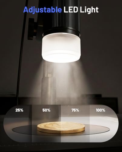 TOMLOV Coin Microscope with Weighing Scale, 7" Digital Magnifier DM4W Max - size: 7-inch