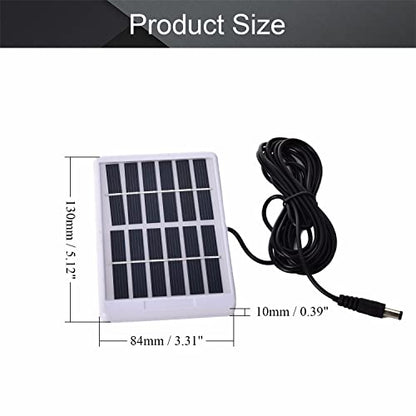 Fielect 5Pcs 6V 1.2W Mini Solar Panel Module Polycrystalline Silicon DIY Battery Power Charge Solar Cell Panel Module with Wire DC Plug White - size: 6V 1.2W