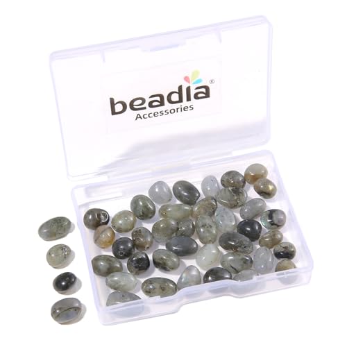 BEADIA Natural Irregular Freeform Spectrolite Stone Beads for DIY Jewelry Making 5-8mm 38cm - color: Spectrolite