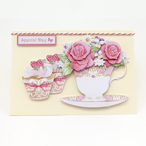 Katy Sue Designs Floral Collection 3D Die-Cut Decoupage Sheets for Card Making. A Pack of 12 Sheets of Floral-Themed Die Cuts for Card Making Supplies or Scrapbooking