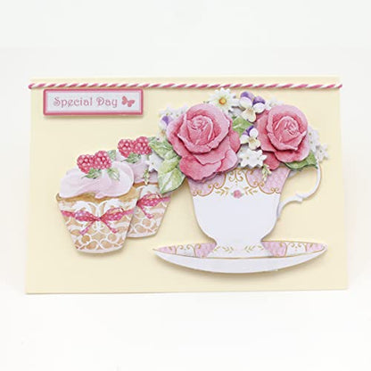 Katy Sue Designs Floral Collection 3D Die-Cut Decoupage Sheets for Card Making. A Pack of 12 Sheets of Floral-Themed Die Cuts for Card Making Supplies or Scrapbooking