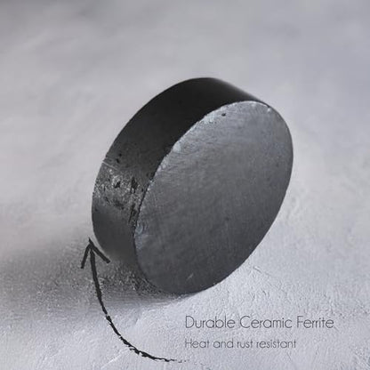 Eisco - Ceramic Disc Magnets Pack of 6-25x5mm - Durable and Versatile Magnets for Science, Education, and Experiments - Ideal for Magnetic Fields Studies, STEM Projects, and Lab Applications