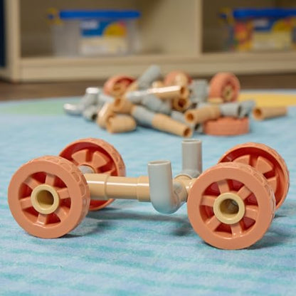 Excellerations Pipetubes & Wheels Construction Set - 68 Pieces