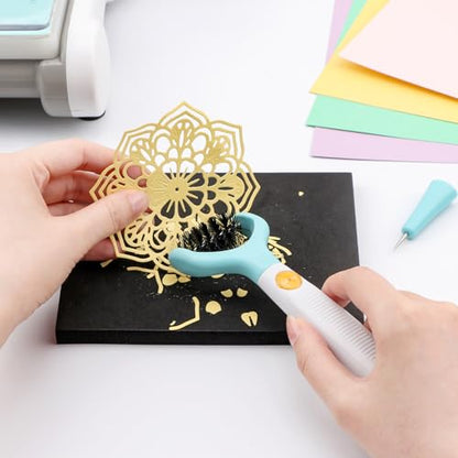 BAOFALI 8Pcs/Set All-in-One Paper Sculpting Tool Kit & Die Brush; Paper Flower Shaping Making Tool Set; Flower Mold Tray; Paper Blossom Tools for Creating Dimensional Flowers; Die Cleaning Tool - color: 8pcs/Set Tool Kit