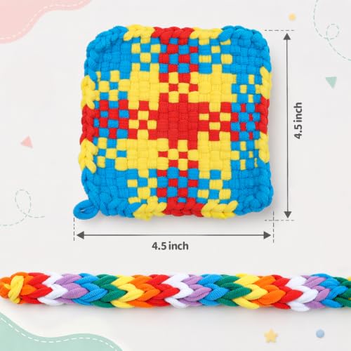 morwant Weaving Loom Kit for Kids, Craft Kit for Girls 6-12, Potholder Loom - color: Mint Green