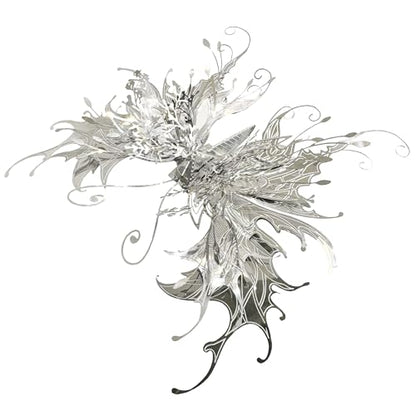 3D Metal Puzzles for Adults,Sliver Butterfly Model Design,Glitter Cute Insects Animals Puzzles Metal Building Kits,Brain Teaser DIY Creative Ornament Sets Need Assembly Home Decor (HD-6)