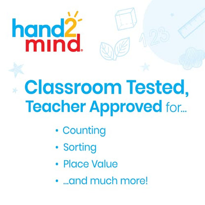 hand2mind-93538 Take Home Math Manipulatives Kit for Kids Grade K-2, with Snap Cubes, Base Ten Blocks, Cuisenaire Rods, Pattern Blocks, Color Tiles and Learning Clock, Homeschool Supplies (292 Pieces) - style: Set of 1