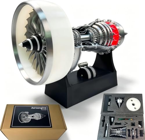 TR900 Turbofan Engine Model Kit, 28cm DIY A380 Jet Engine - color: Silver White
