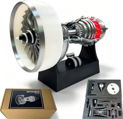 TR900 Turbofan Engine Model Kit, 28cm DIY A380 Jet Engine - color: Silver White