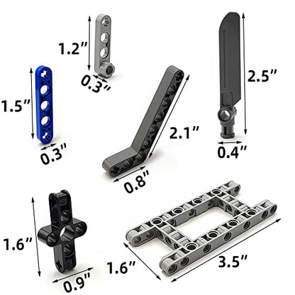 ZHX Technical Beam Set 266 Pieces - Chassis Frame Liftarm Beam Parts Piece Axles Connector for Technic Car STEM Engineering Building Brick Compatible with Major Brand Toys - style: Beam