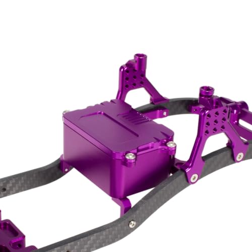 1/10 RC Crawler Metal Chassis Kit for Axial SCX10 II Rock Off Road Truck - color: Purple