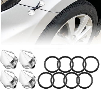 JDM Spike Bumper Quick Release Kit 4-Piece Silver - color: Spike Silver