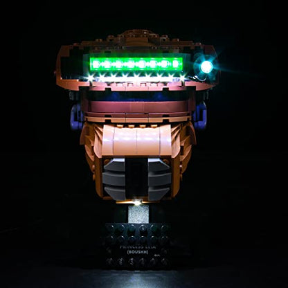 VONADO LED Light Kit Compatible with Lego Princess Leia (Boushh) Helmet 75351, DIY Lights Compatible with Princess Leia Lego Helmet (NO Model), Creative Decor Lighting Compatible with Lego Helmet 2023 - style: Light Compatible with Lego Princess Leia Bous
