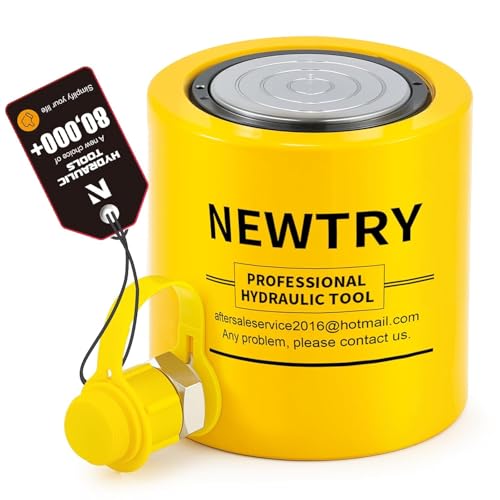 NEWTRY 1Pcs 150 ton Hydraulic Jack Cylinder Short Type Stoke 50mm(2inch) Protable Hydraulic Ram Industrial Lifting Jack, not for Car (150T) - size: 150T