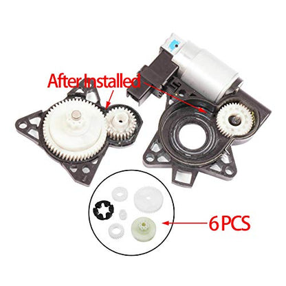 3mirrors Power Window Lift Regulator Motor Gear Repair Kit Set Replacement Compatible with Mazda 3 Sport 5 6 CX-7 CX-9 RX-8 (1 Set - 6 Pcs)