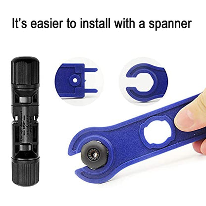 5 Pairs Solar Connectors M-C-4 Male/Female IP67 Waterproof Solar Panel Cable Connectors with Spanners - color: 5pair MC4+1pair Spanner