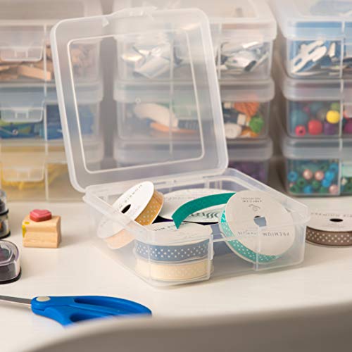 IRIS USA Clear Cases |Made in USA| Plastic Box Organizers (10-Pack)- Small - size: 10 - Pack, style: Small