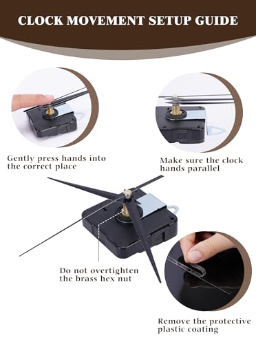 Clock Mechanism Replacement, Silent Sweep Clock Movement, 0.79" Shaft - size: Total shaft length:0.79 inch(20mm)