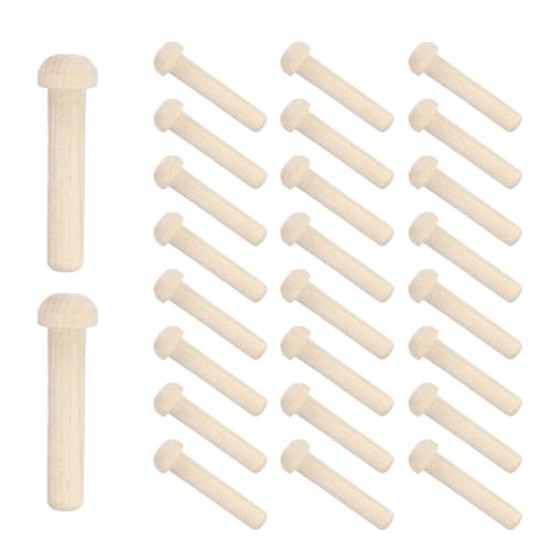 MECCANIXITY Wooden Axle Pegs 5/16" Dia. 1-13/16" Length, Unfinished Wood Pegs for DIY Model Cars Trucks, 25pcs - size: 5/16" Dia. 1-13/16" Length