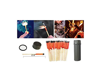 eGreen 20-100 Windproof Stormproof Matches Waterproof Cases & Rope Options - style: 4 X Container Matches