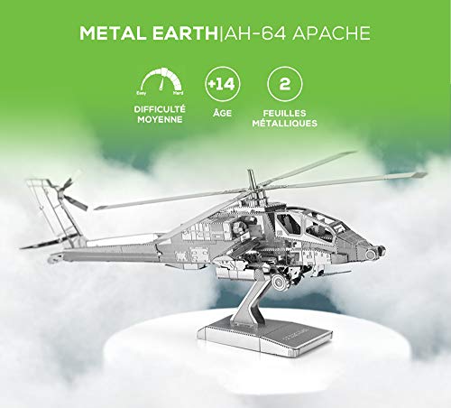 Fascinations Metal Earth AH-64 Apache 3D Metal Model Kit