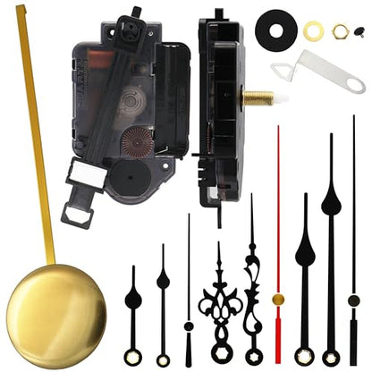 Youngtown Pendulum Clock Movement Replacement Kit with Pendulum 9/10" Shaft - size: 9/10 inch total shaft length